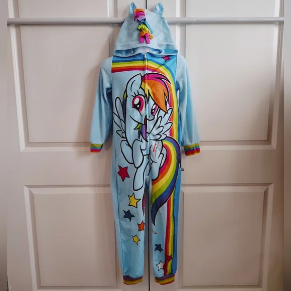 My Little Pony Fleece Onesie Hooded Pajamas - Picture 2 of 6